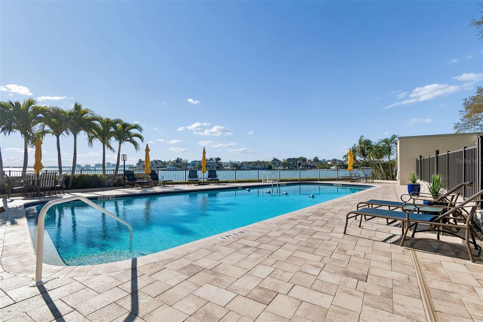 Beautiful heated pool with water views!