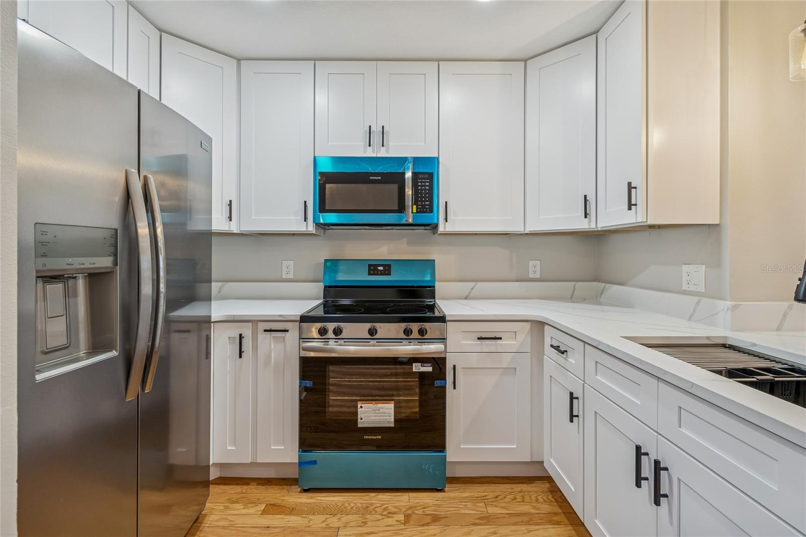 Cabinets offer so much storage!