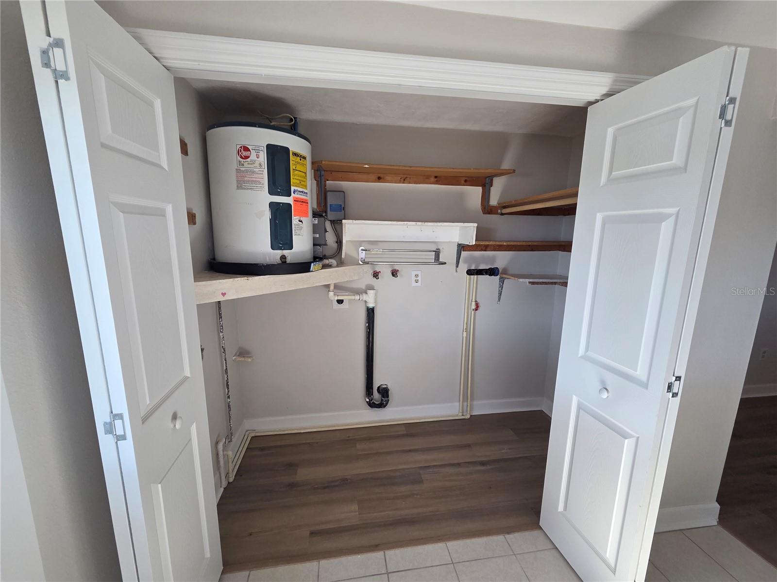 Laundry Closet in the Florida Room.