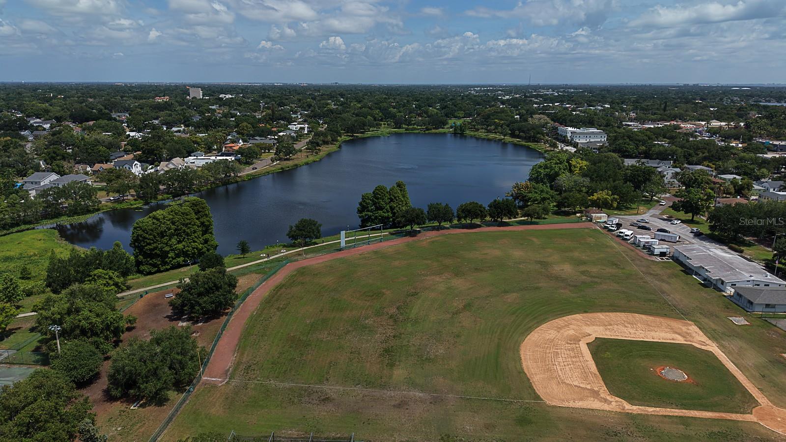 The neighborhood baseball fields continue a long tradition of recreation and community gathering.