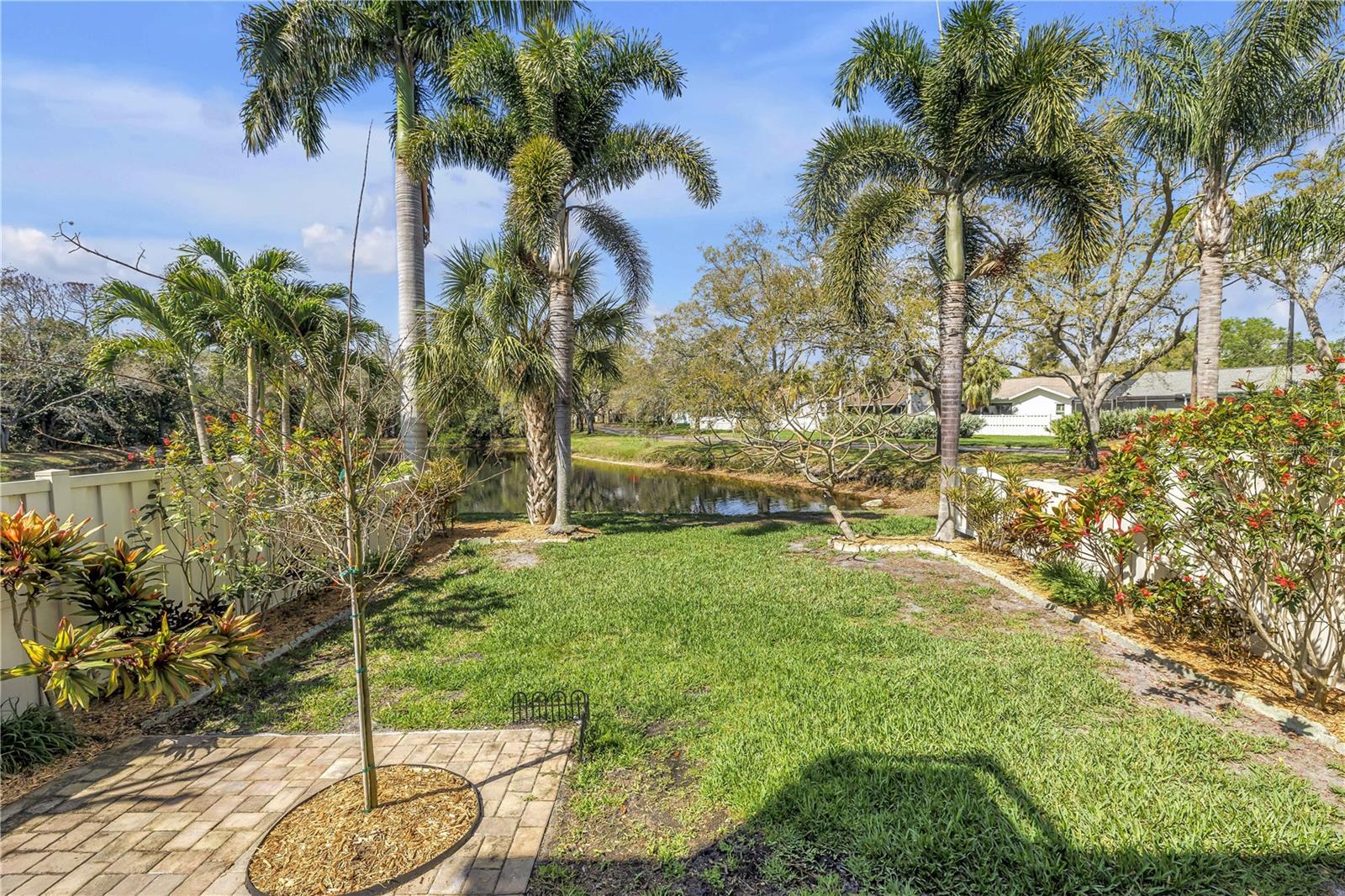 View from Screened Porches, lots of space for gardening, play, or pets.