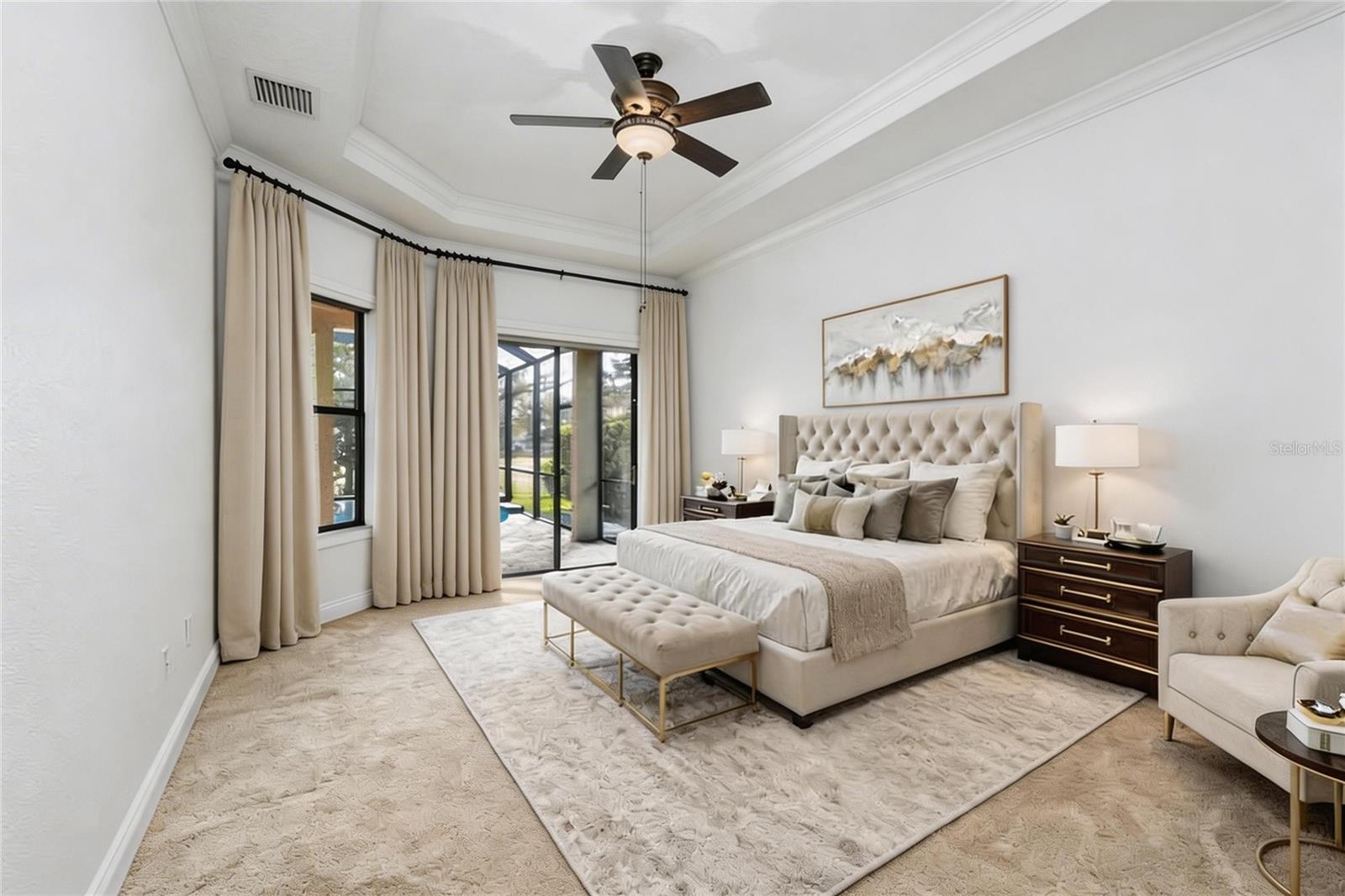 Owners Suite! DOwnstairs of course! with pool access!