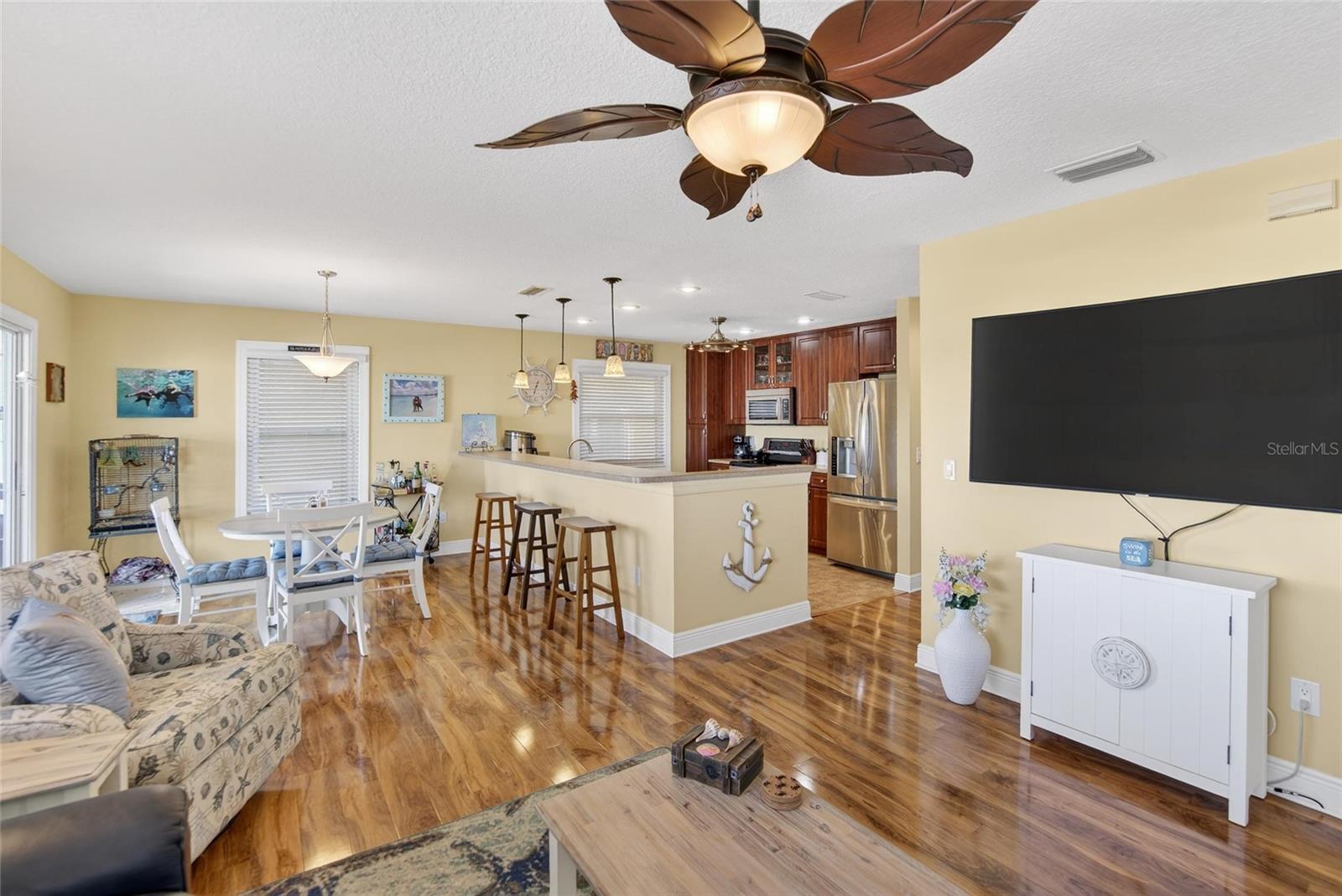 Looking into the kitchen