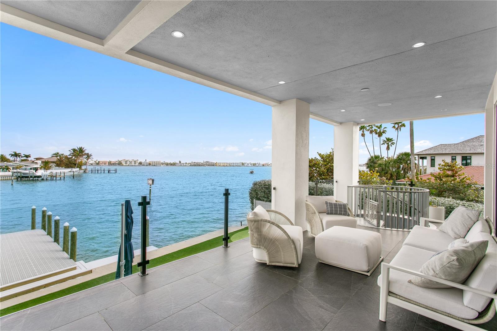 Standing on the second level balcony looking southeast