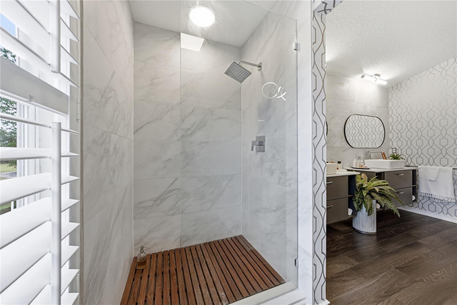 Remodeled Primary Bath with Separate Shower/Toilet Room