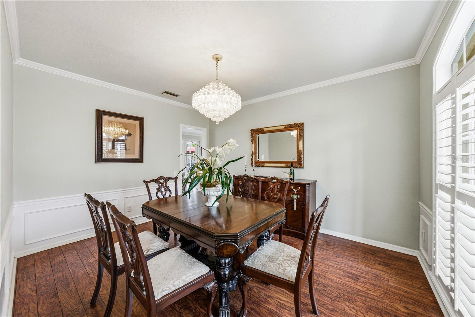 Dining Room with Crown Molding