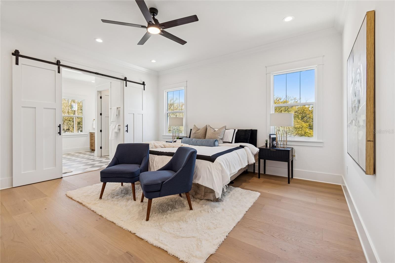 Primary Suite with double doors to Ensuite Bath