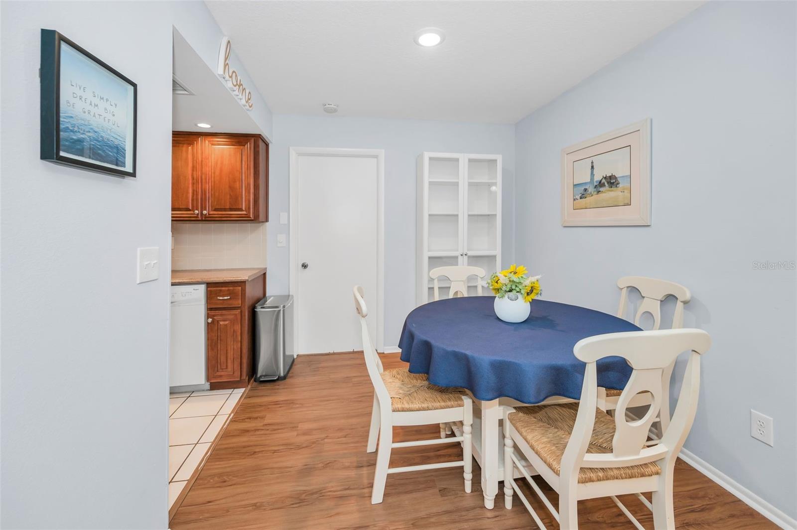 Dining area - door leads to attached garage