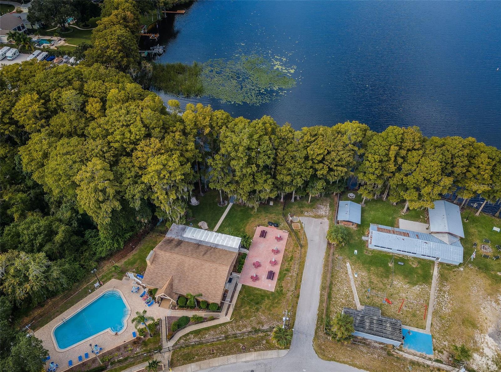 Aerial view of Lake Tarpon Lodge