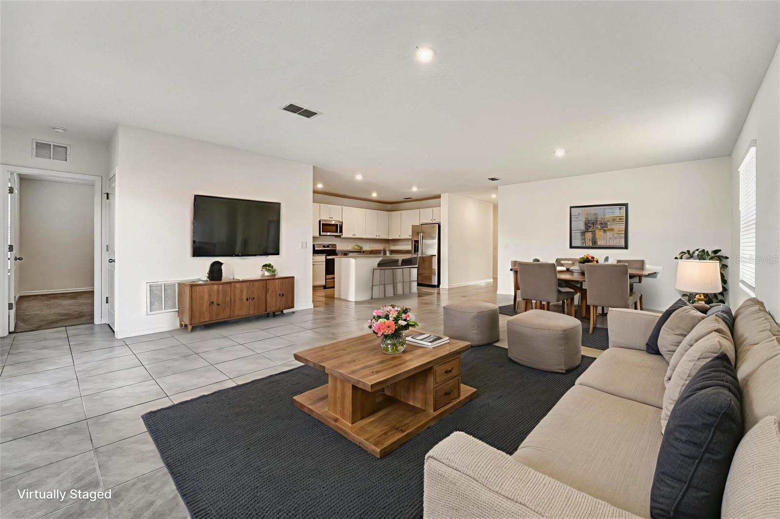 Living room view toward dining