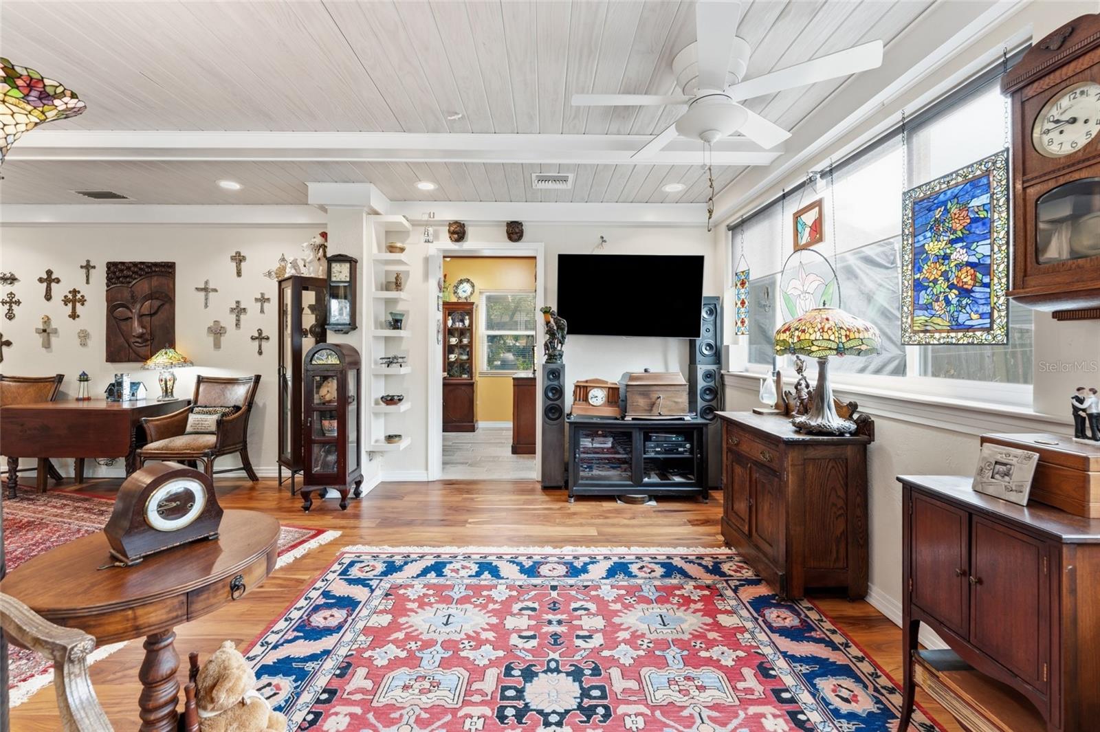 combined living room and dining room