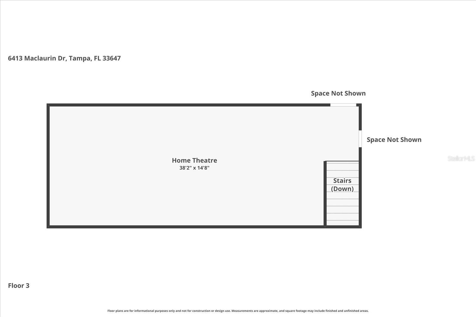 Floor Plan 3d Floor Media Room