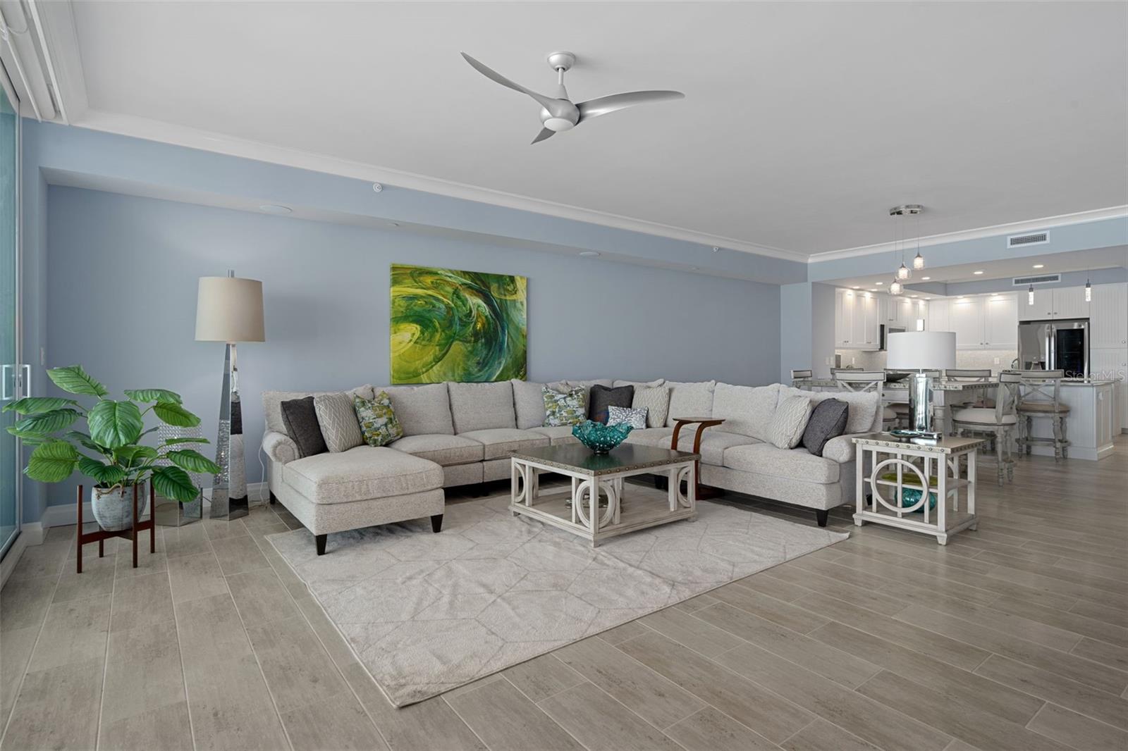 There's plenty of space for a party in the great room.