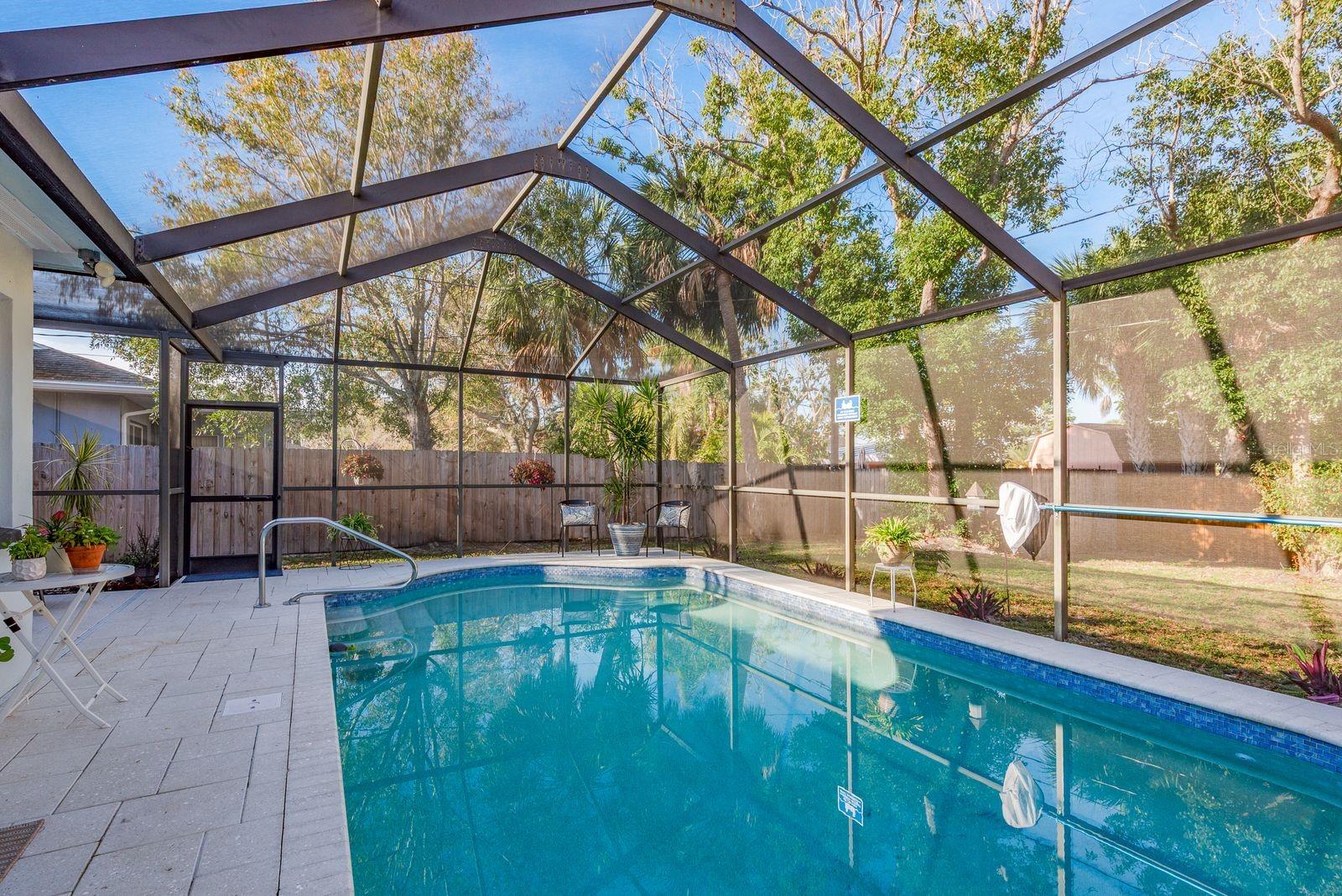 Screened pool for your comfort and enjoyment.