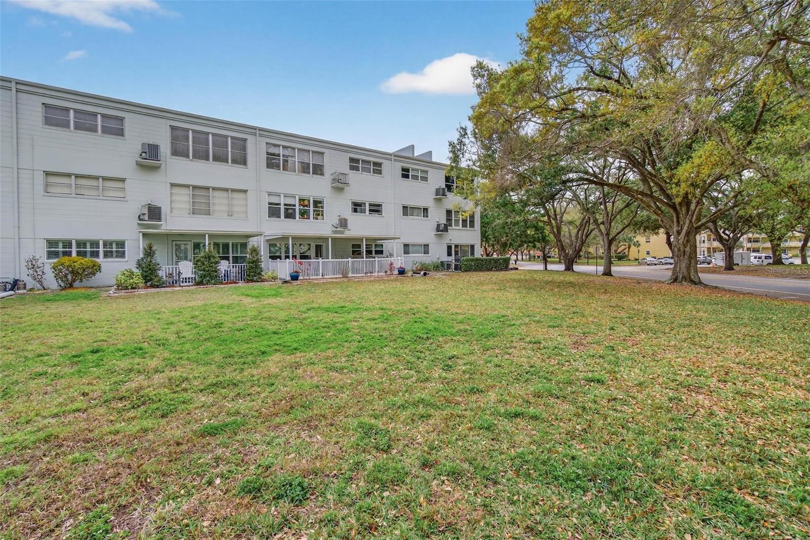 Back of Unit, steps from Harbor Lake