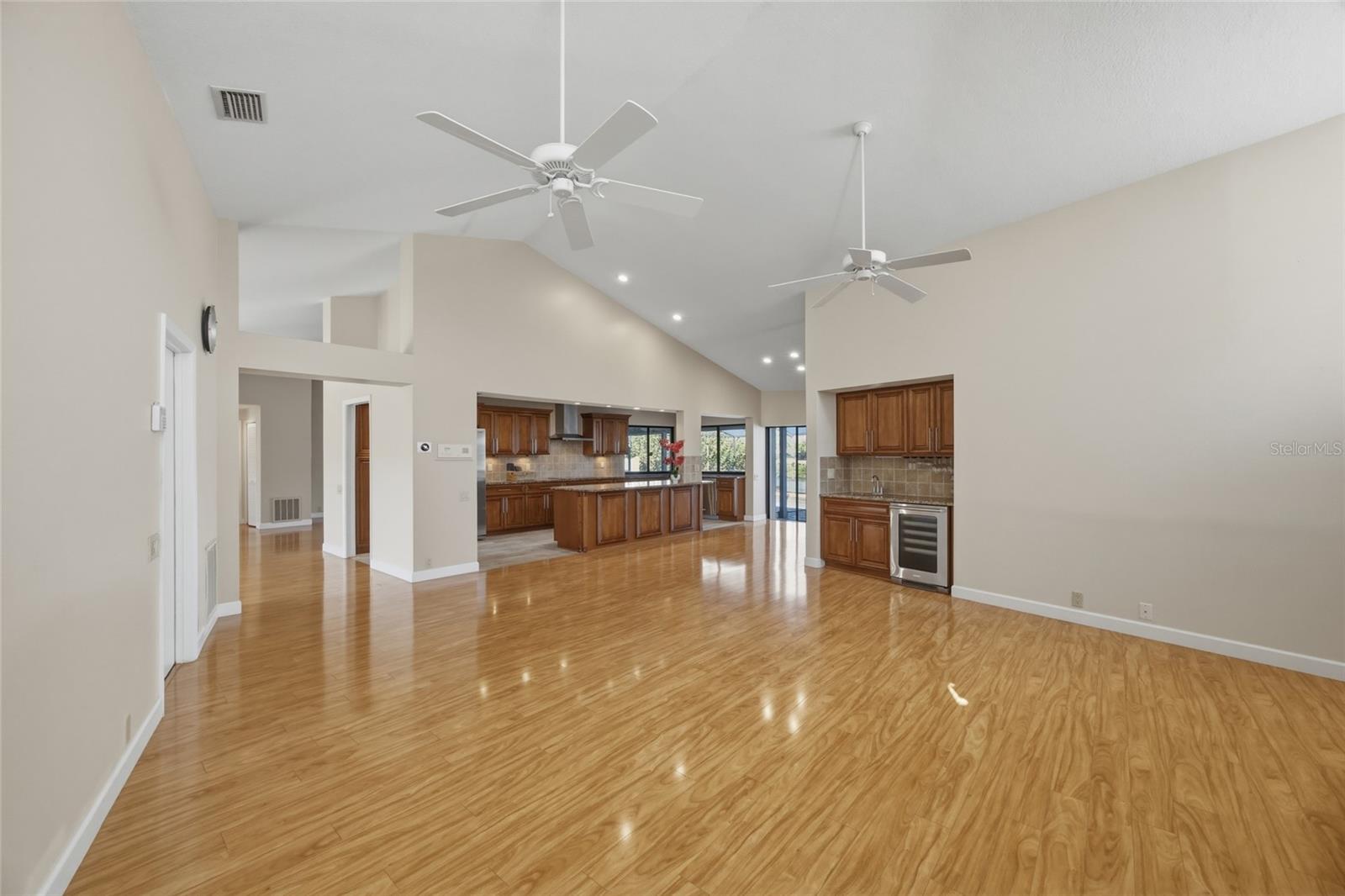 LIVING ROOM LOOKING INTO KITCHEN
