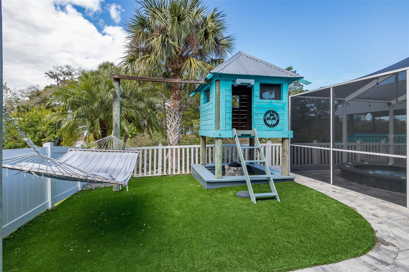 PLAYHOUSE WITH FIREPIT