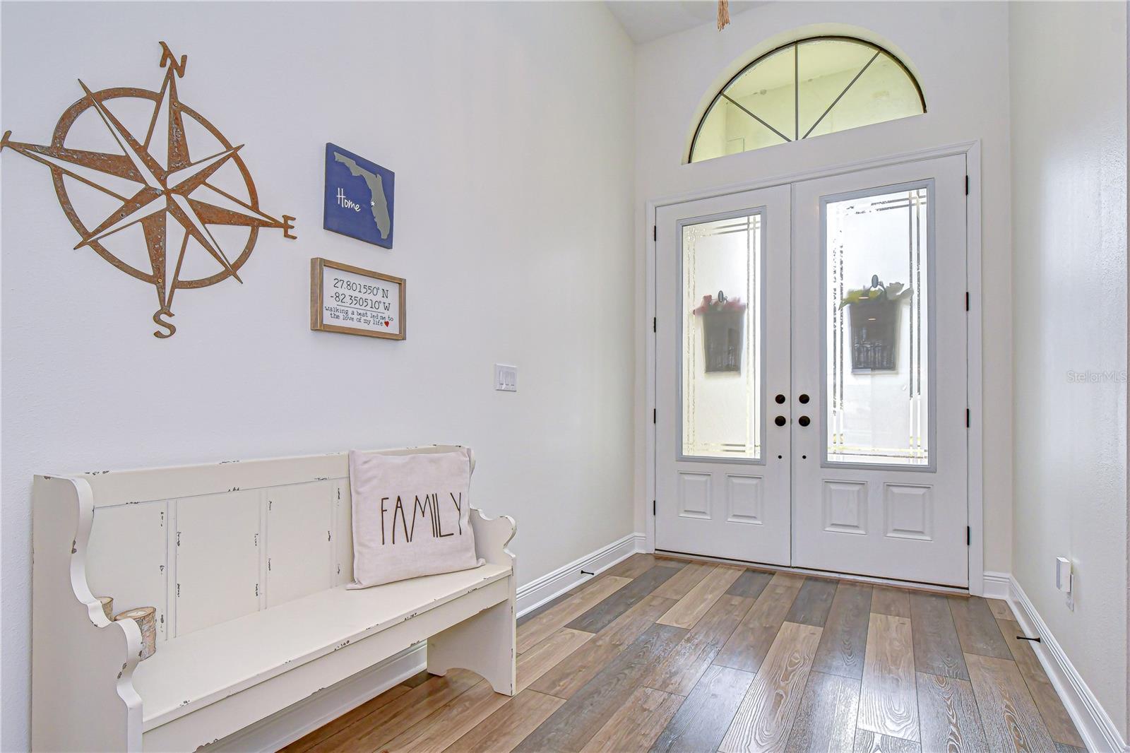 Bright entry welcomes you in!