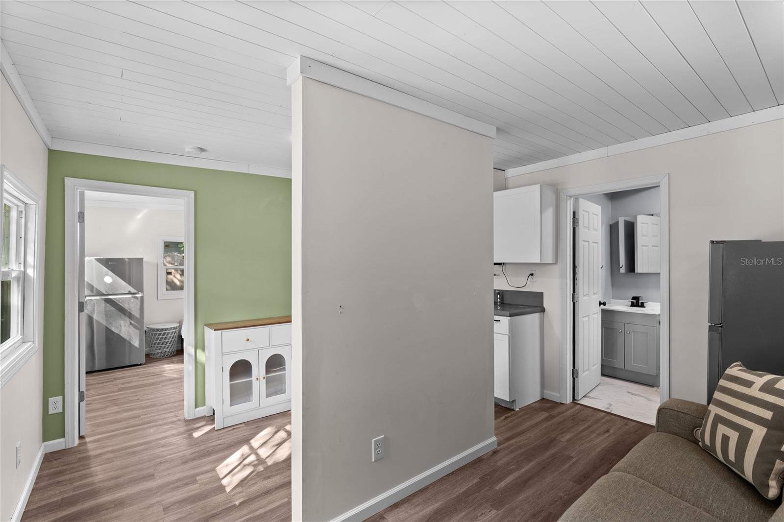 Attached Apartment Kitchenette and living room