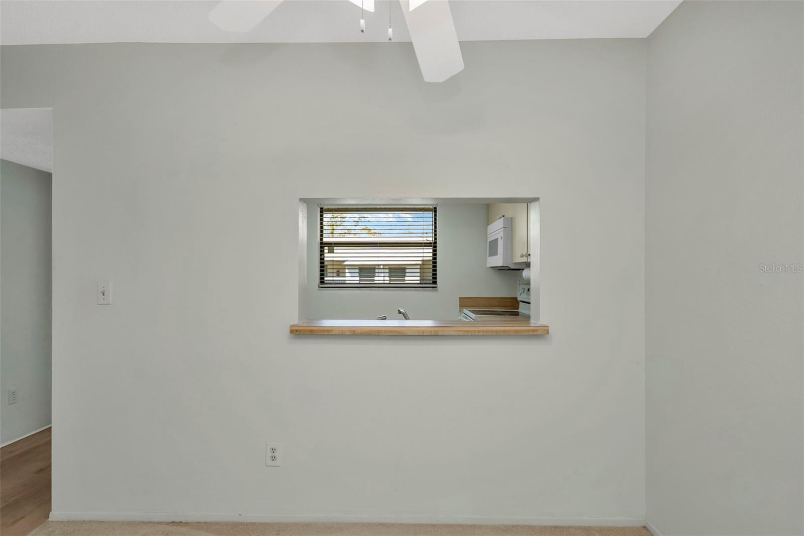 Kitchen pass through window