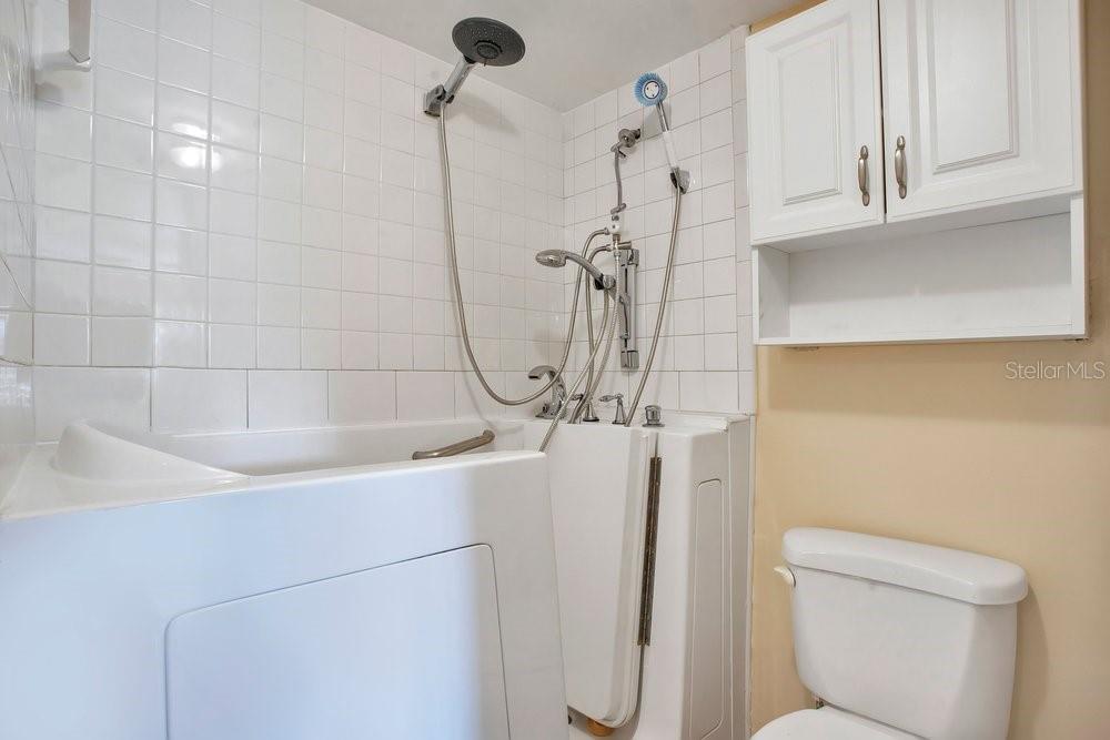 Step in tub with shower works great!