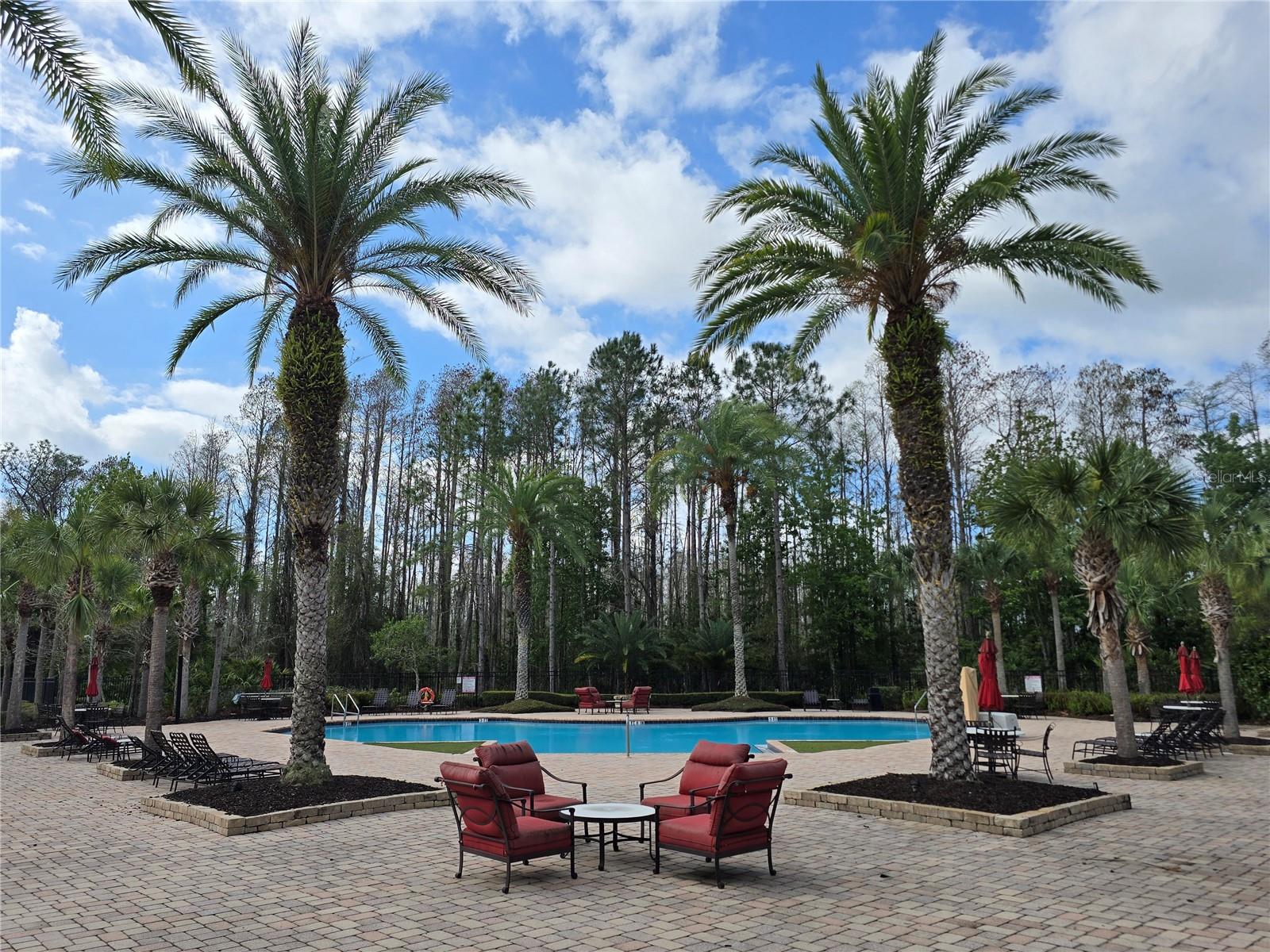 One of the 2 community pools