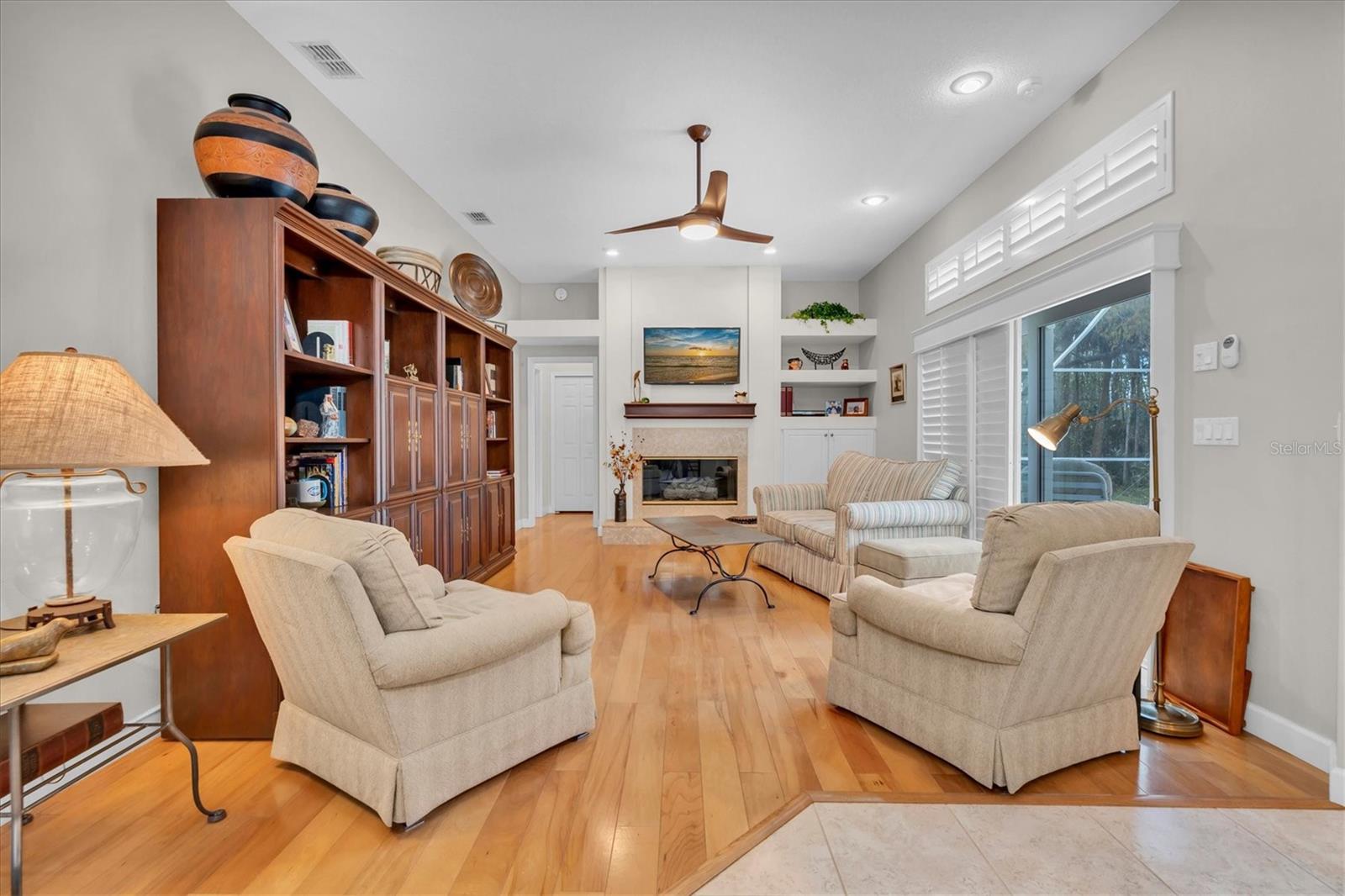 Family Room - Wood floors