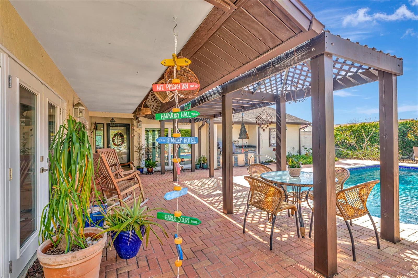 Long view to front door  through lanai