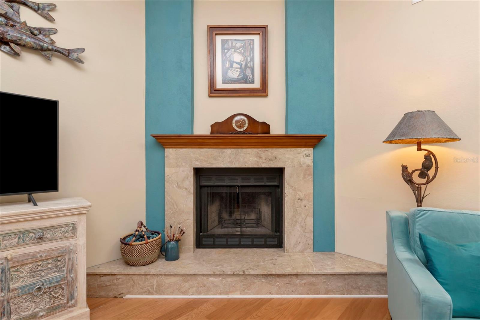 Wood burning Fireplace