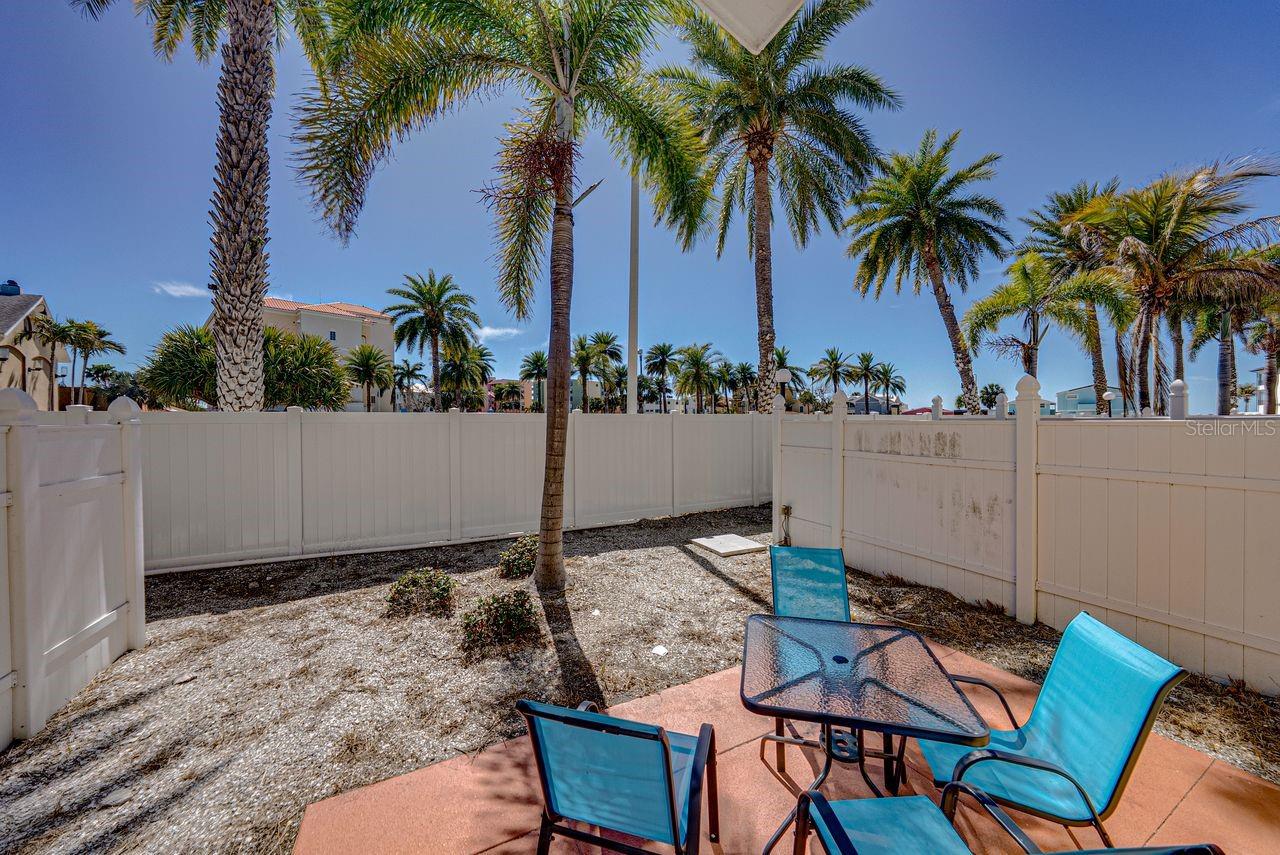 High demand private back patio