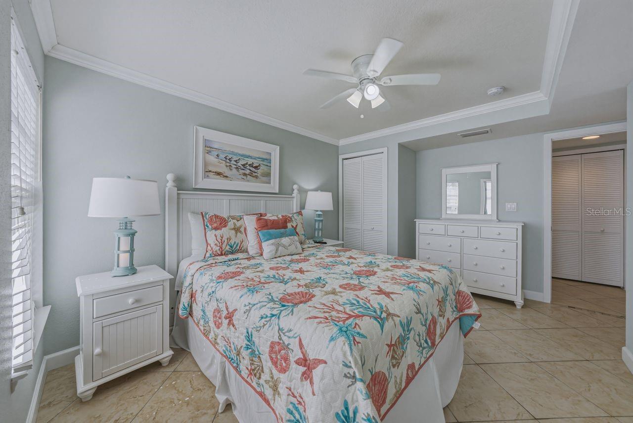 Bedroom is furnished as seen.