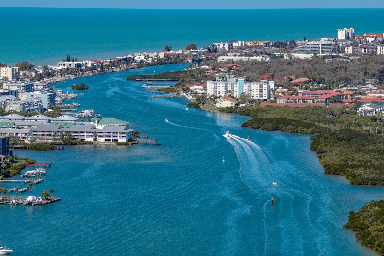 Intercoastal waterway, facing north.