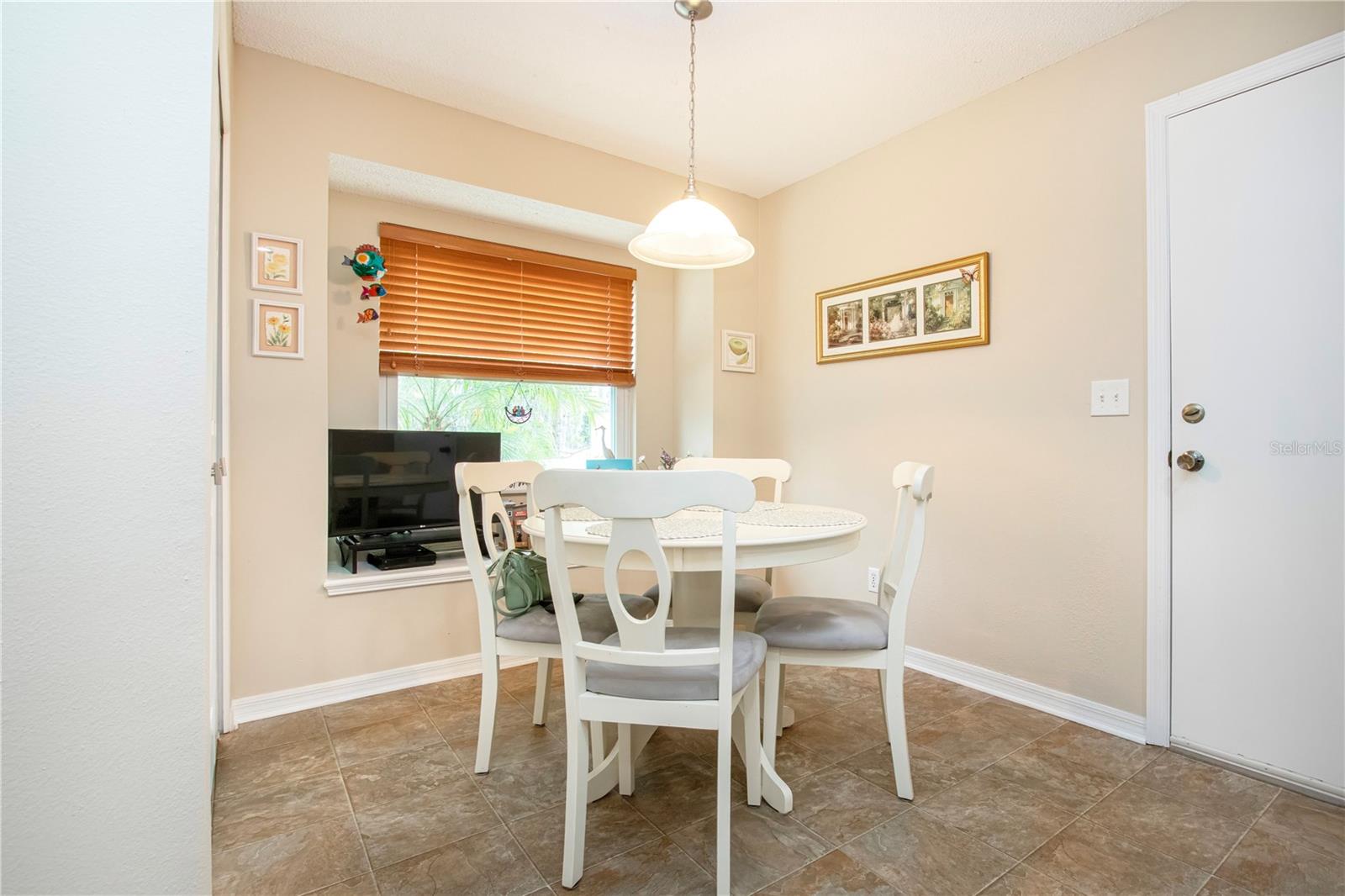 Dinette with garage entrance