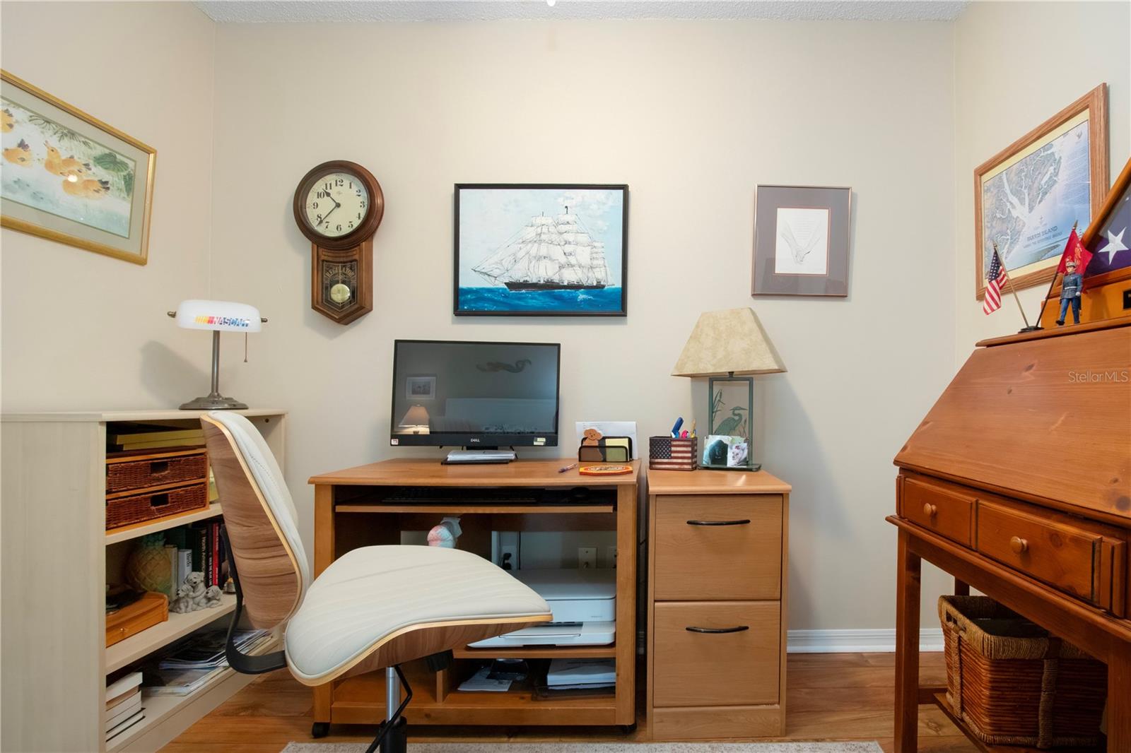 Bonus room used as office area