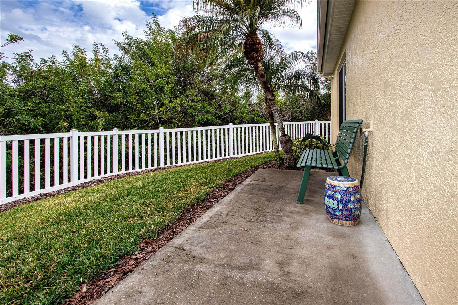 Back yard with grill area