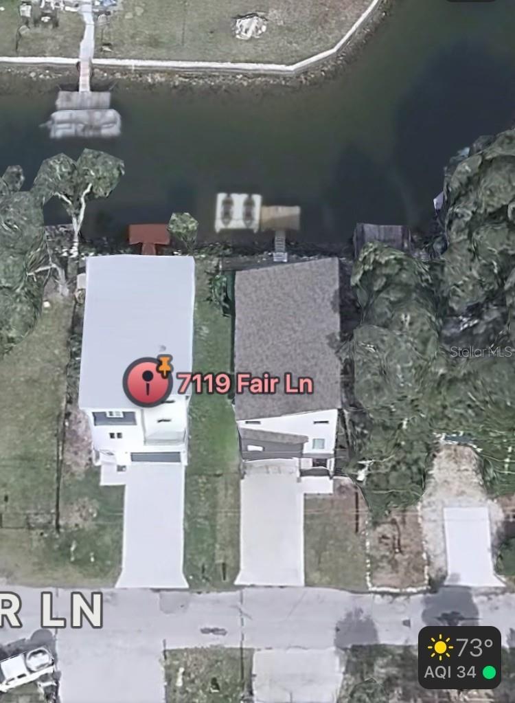 Aerial view of home