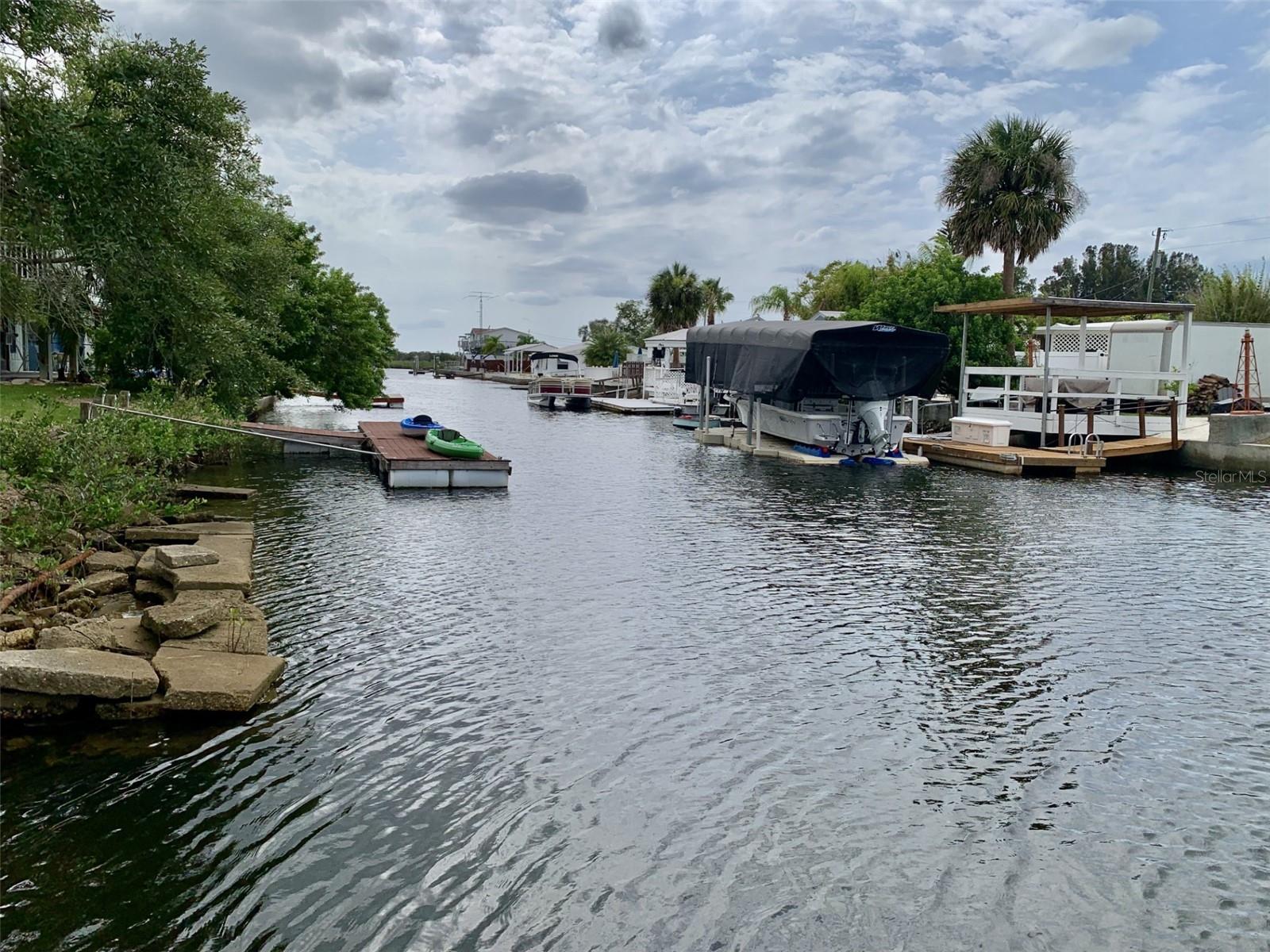 Facing west from the floating dock