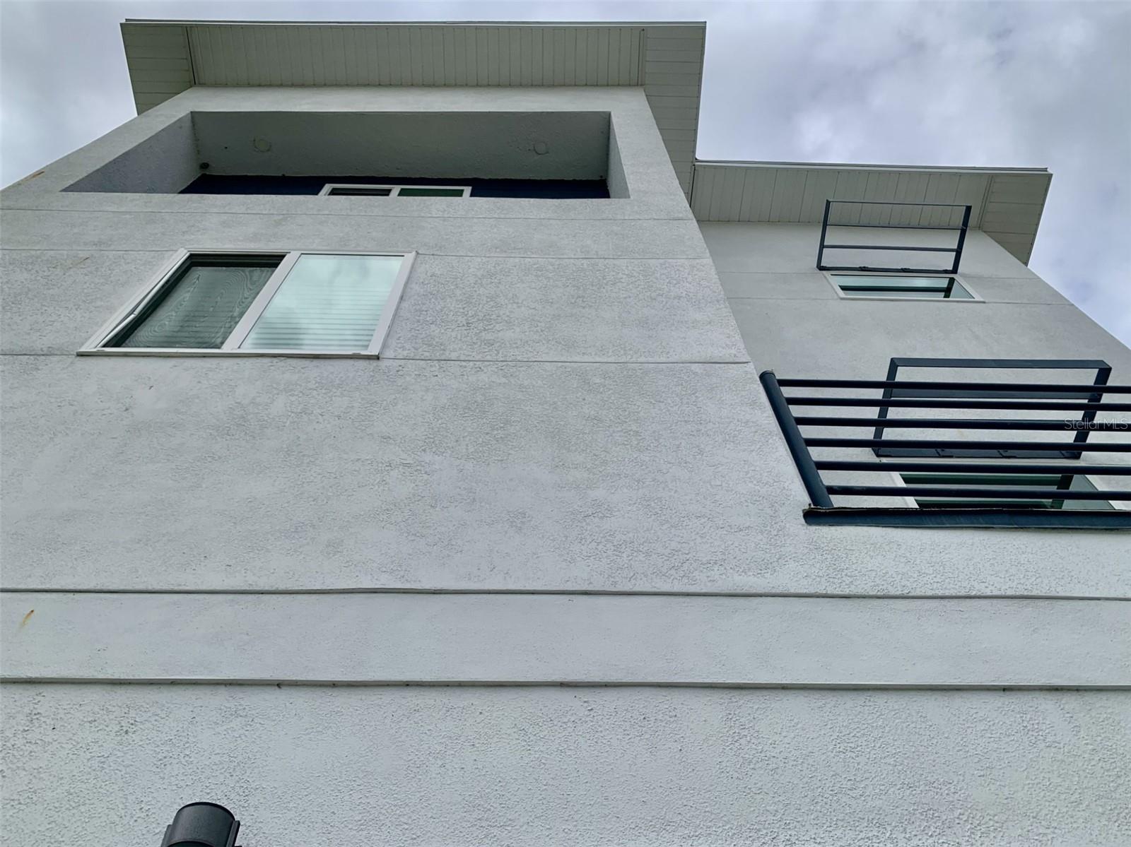 View facing up from the driveway