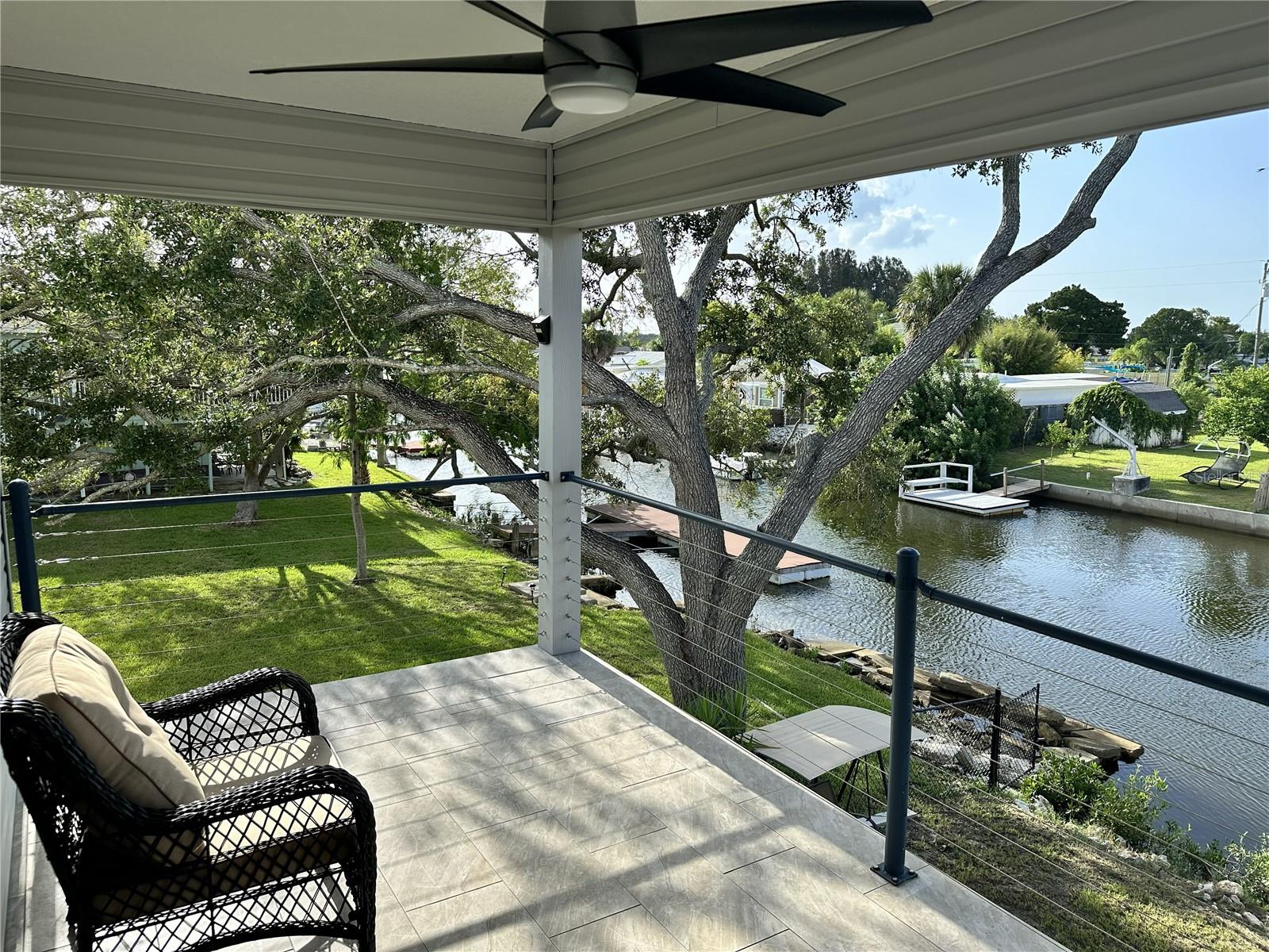 Main floor balcony looking west