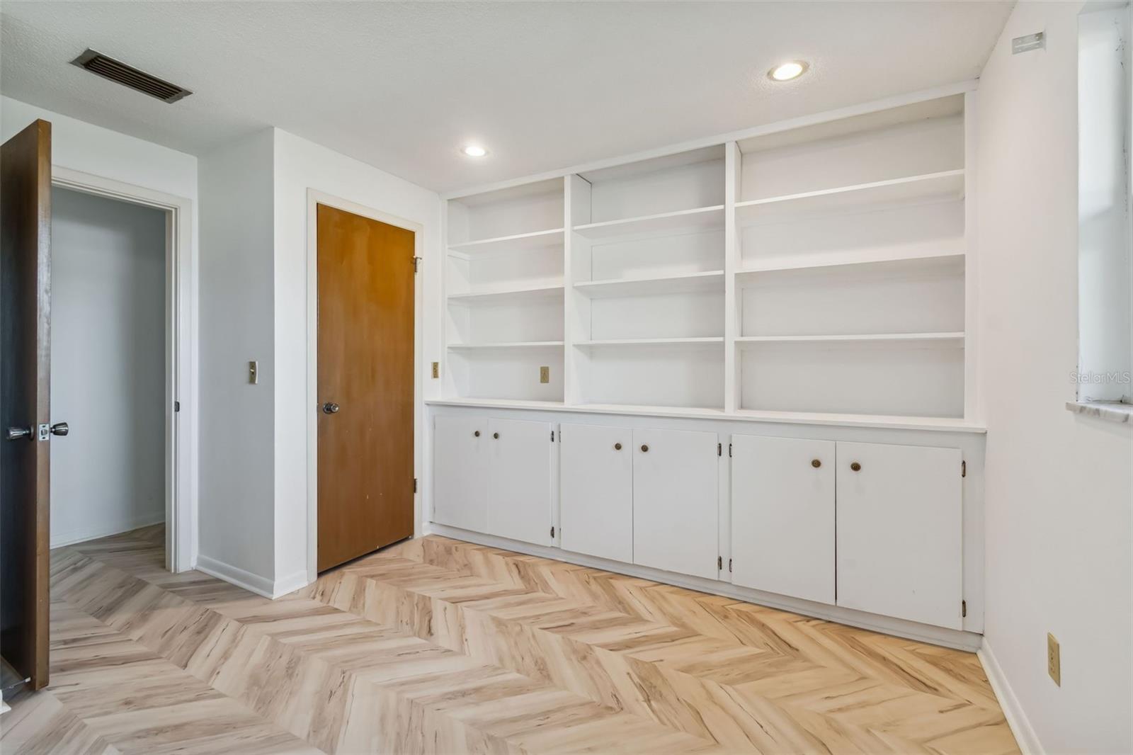 Two closets and could be 4th bedroom