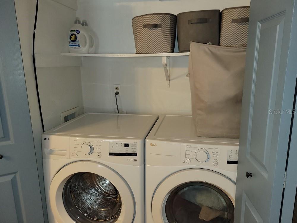 Washer and Dryer in the kitchen closet