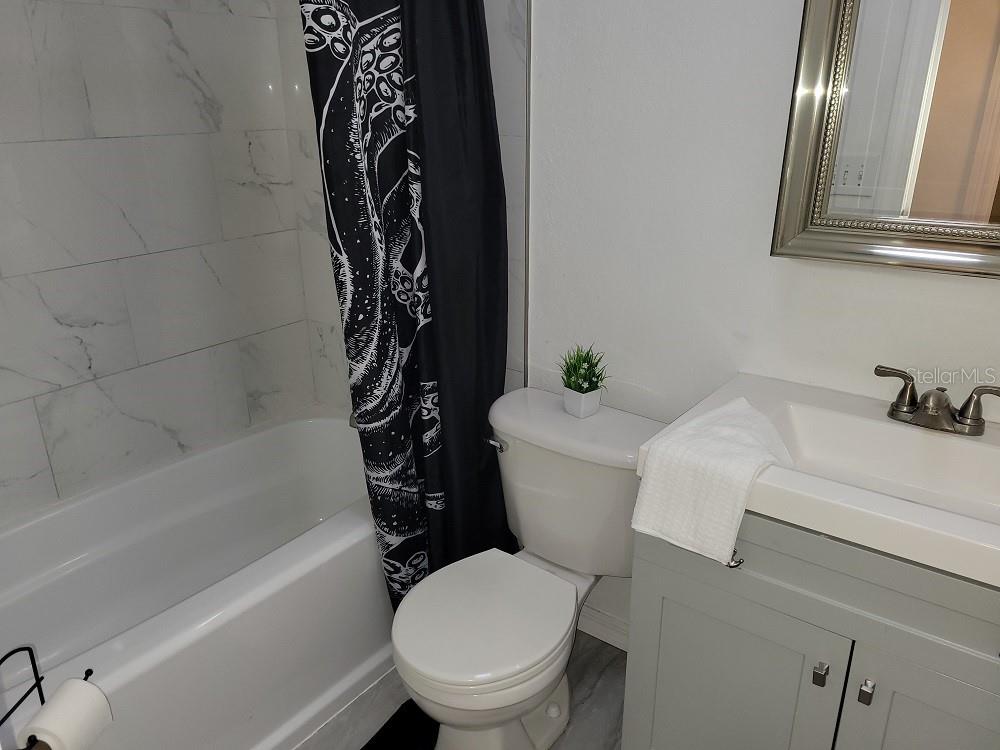Remodeled guest bathroom