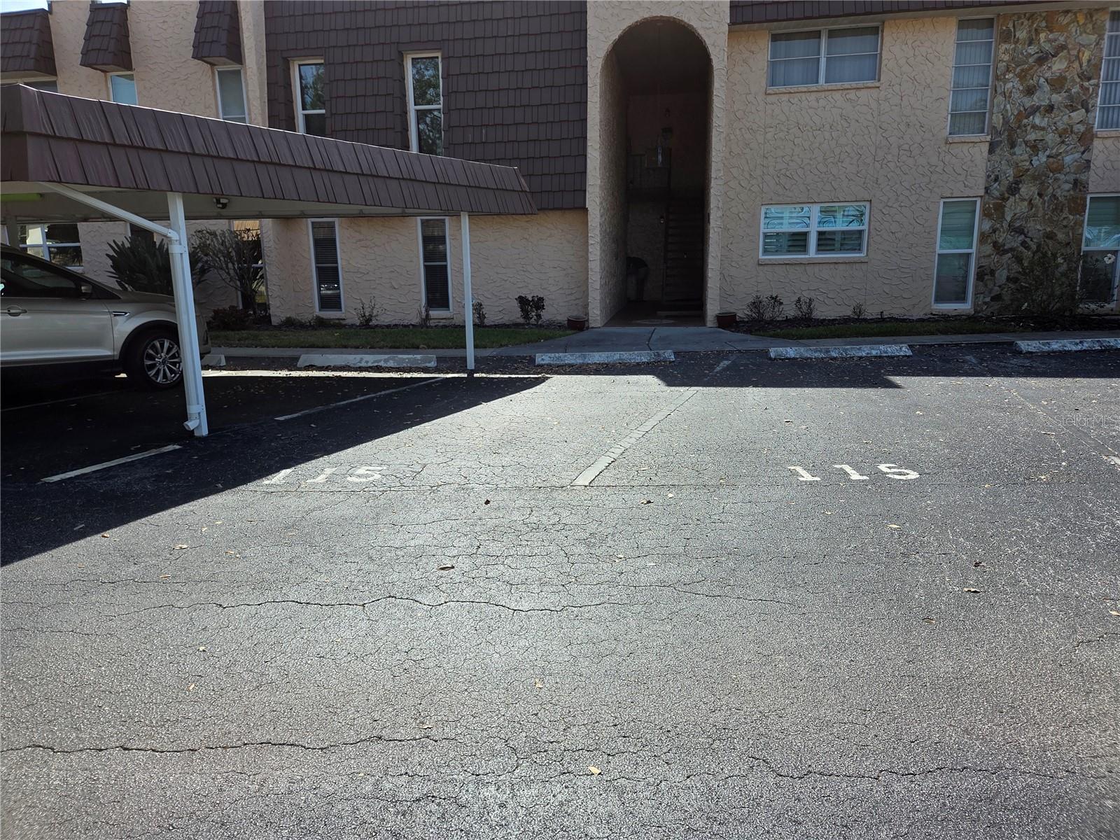 2 Assigned Parking Spaces at Unit Entryway