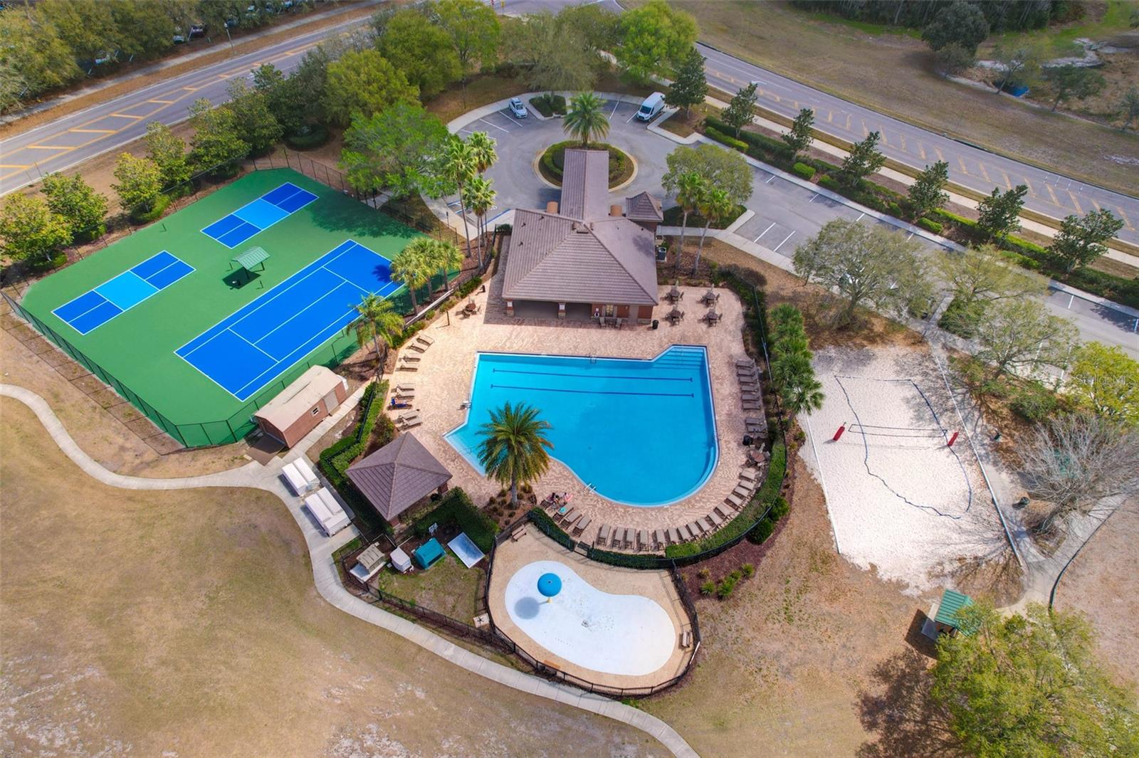 Drone  of Pool and Clubhouse