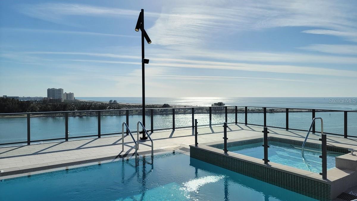 Hot tub is like a small pool in size