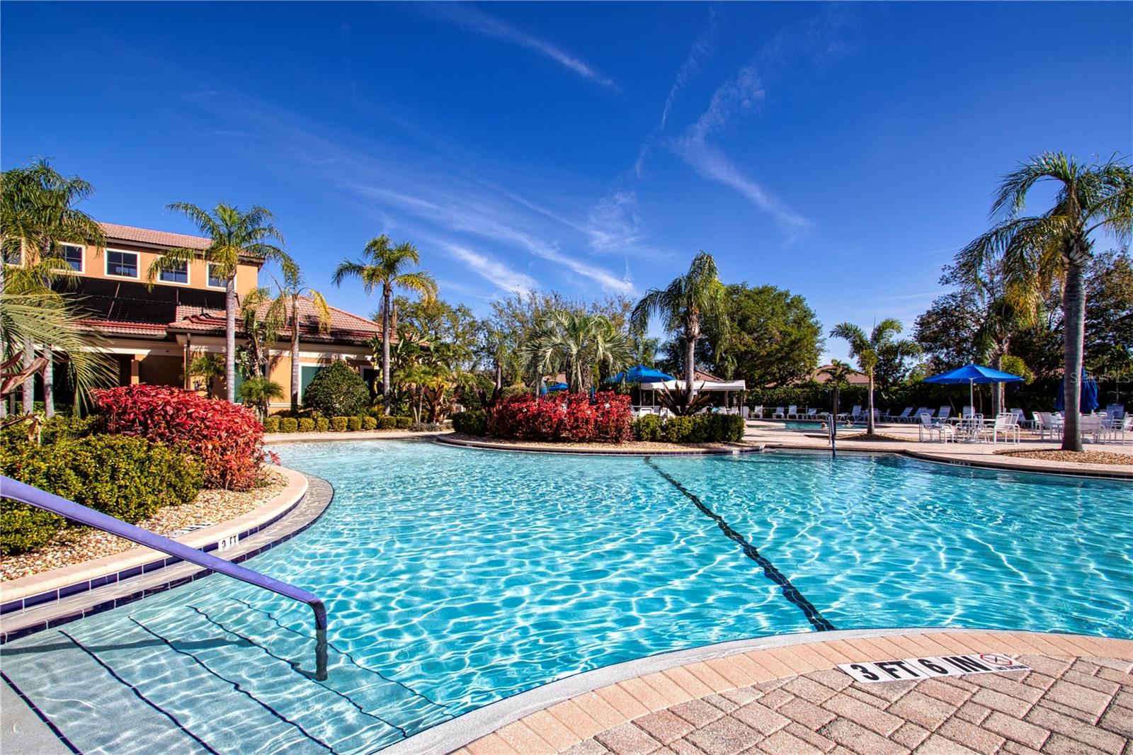 Beautiful, heated lagoon   pool