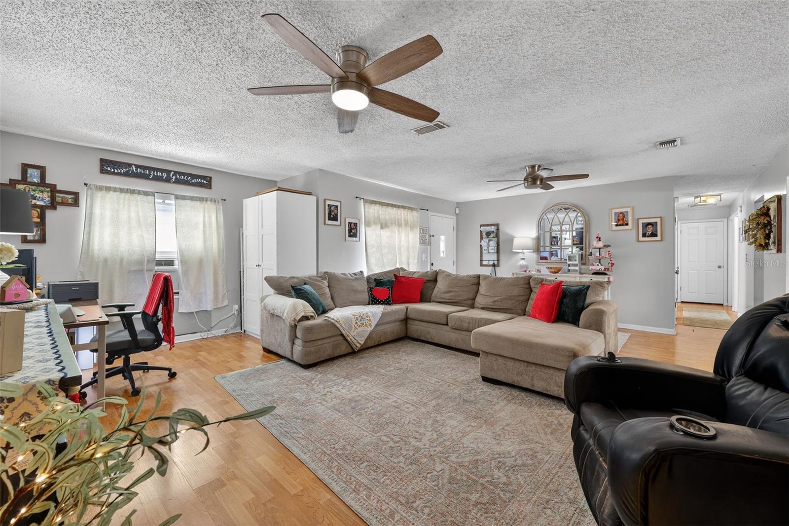 Living room looking towards front door.