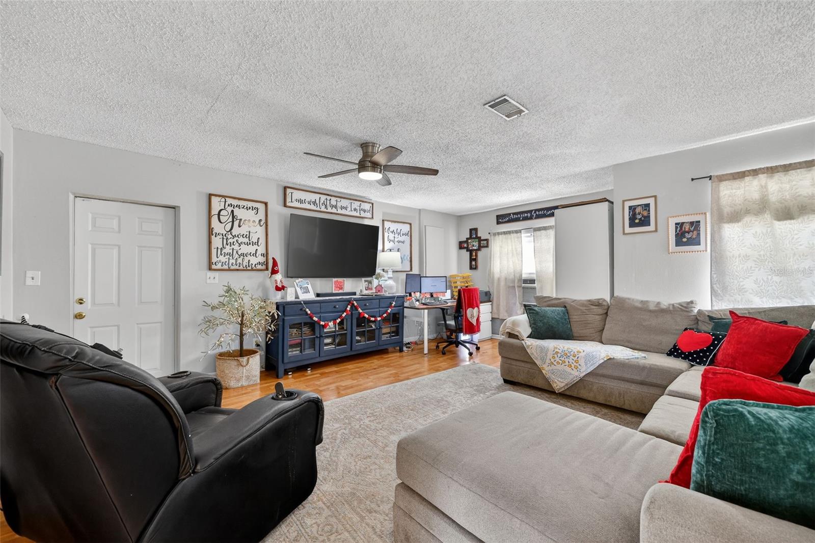 Living Room with office vestibule.
