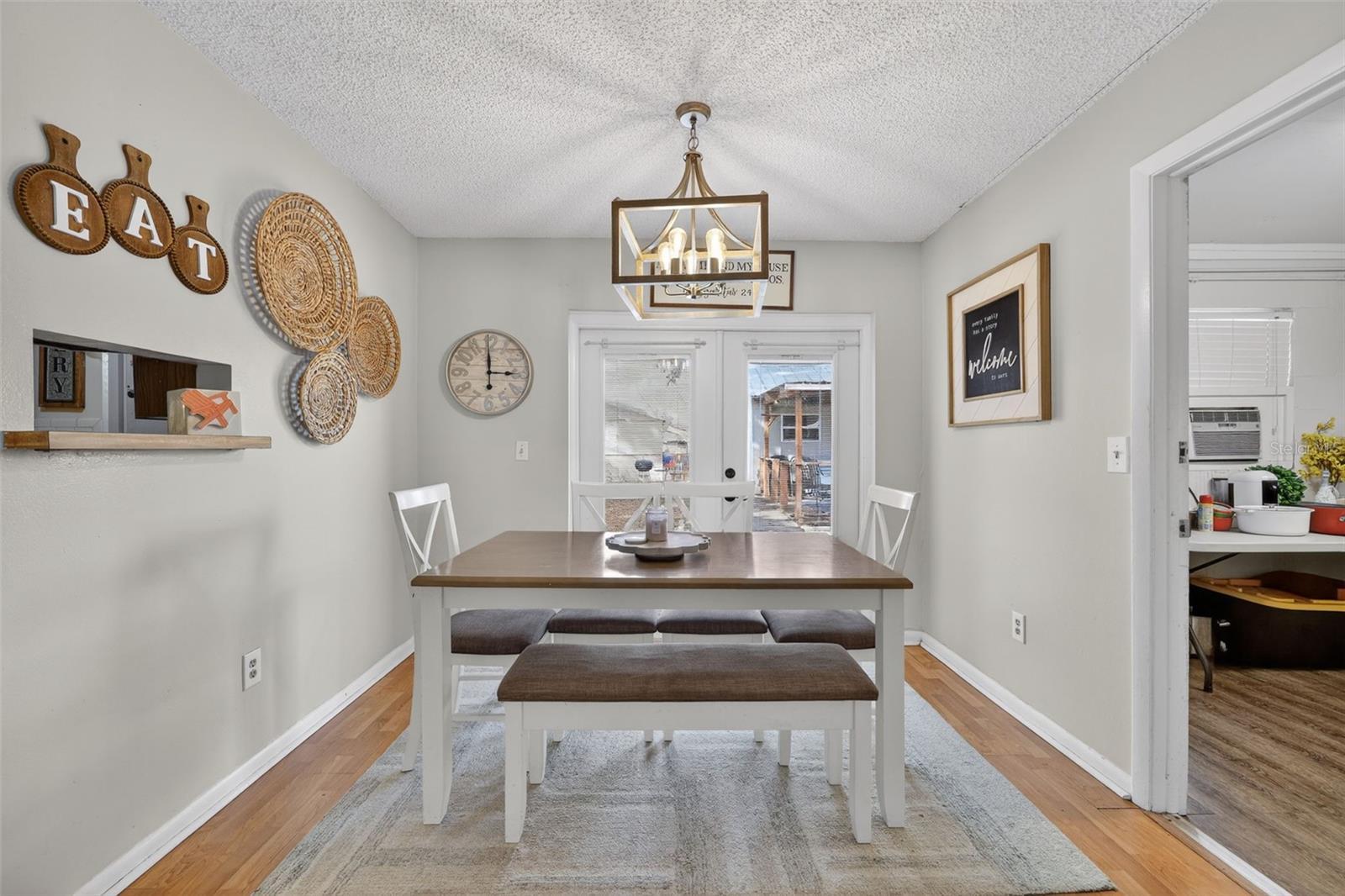 Dining Room with French Doors to Patio