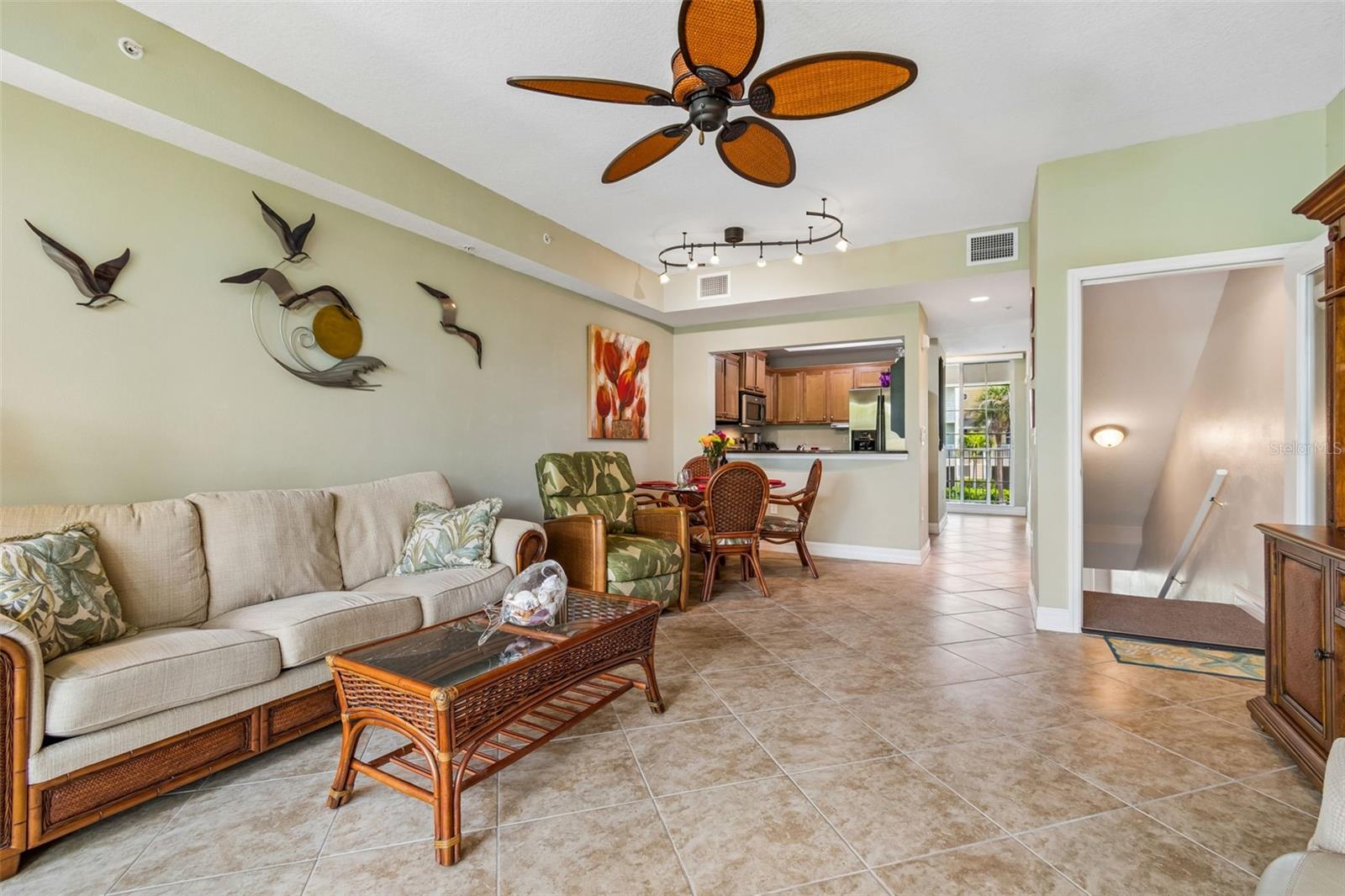 Large open area for living and dining